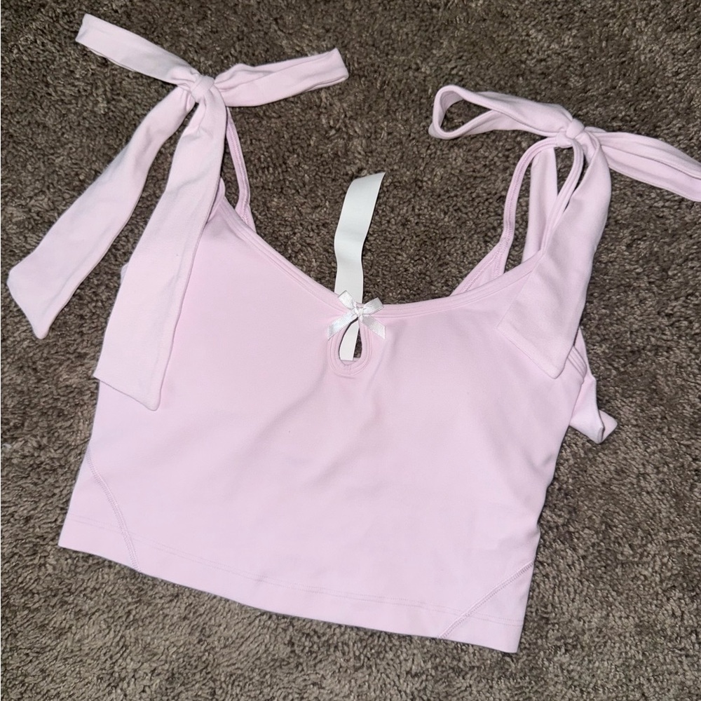 Lululemon bow-detail tank top. Ballet core 🩰Size XXS